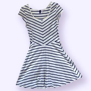 H&M black and white striped cotton dress.